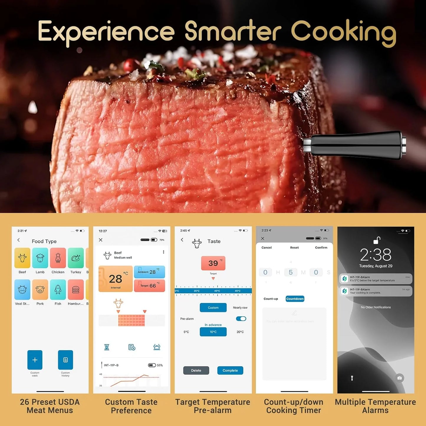 INKBIRD Bluetooth Meat Thermometer